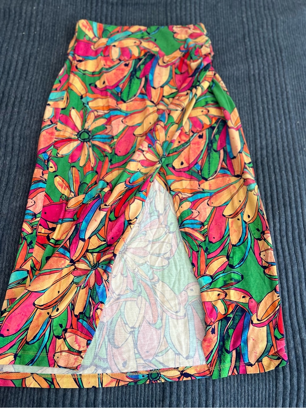 FARM Rio Banana Floral Faux Wrap Skirt | Size Small - Picture 3 of 6